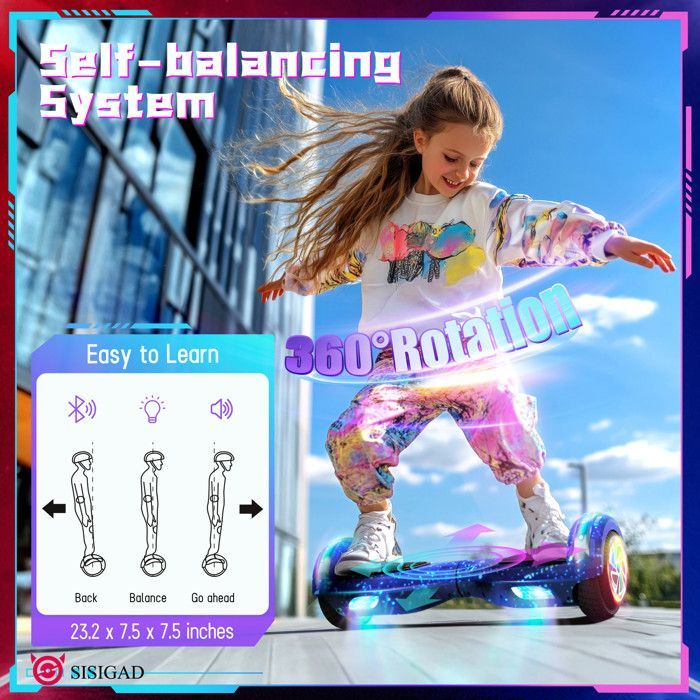 Hoverboard eléctrico SISIGAD de 6,5