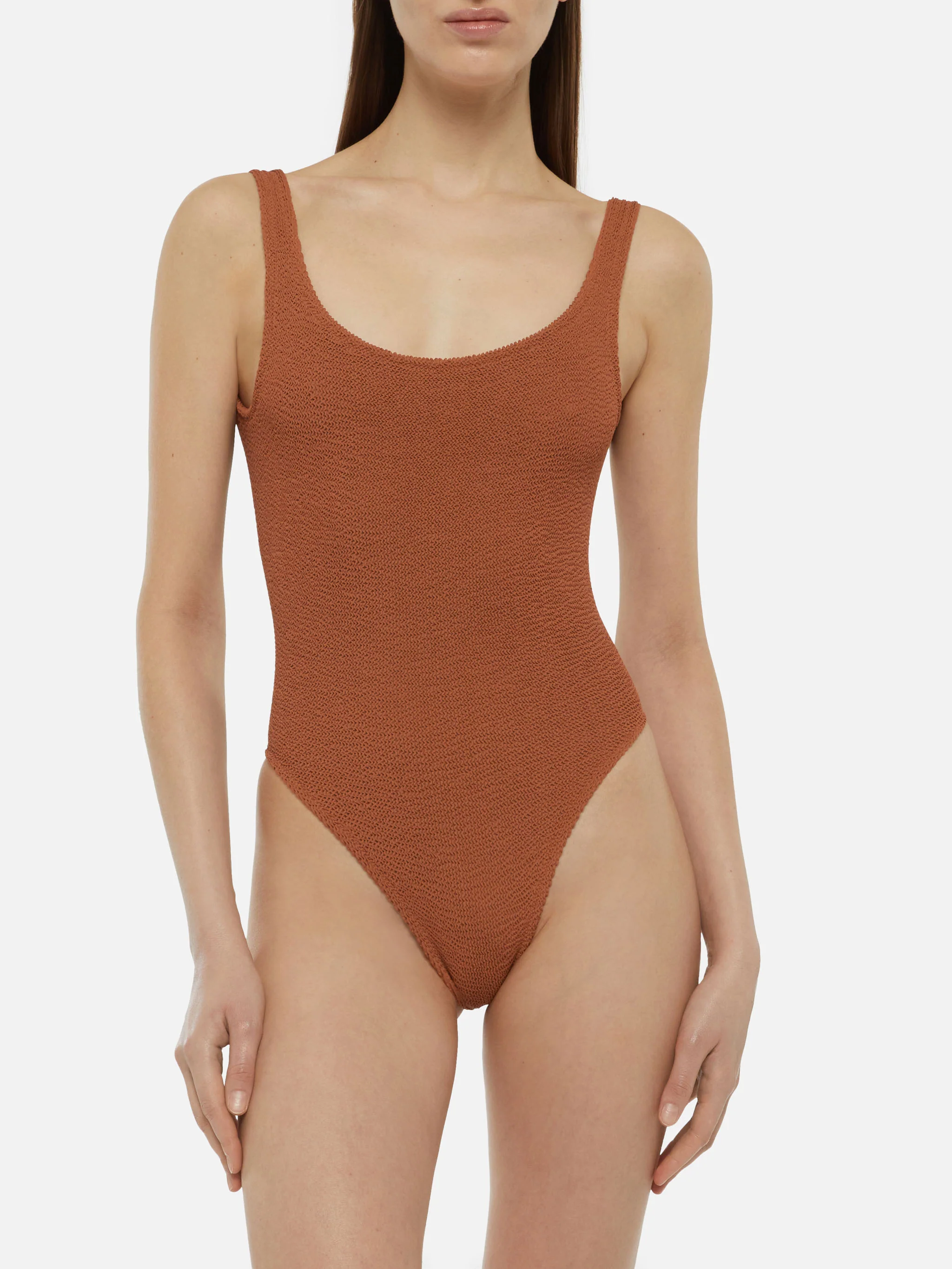Costume intero Lora froissé marron cammello