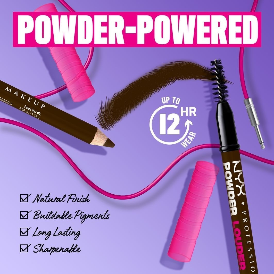 NYX Professional Makeup svinčnik za obrvi v prahu Louder - 1,2 g