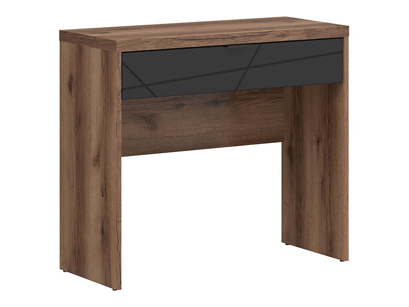 Toaletka Forn 39 cm z szufladą dąb delano ciemny/czarny mat