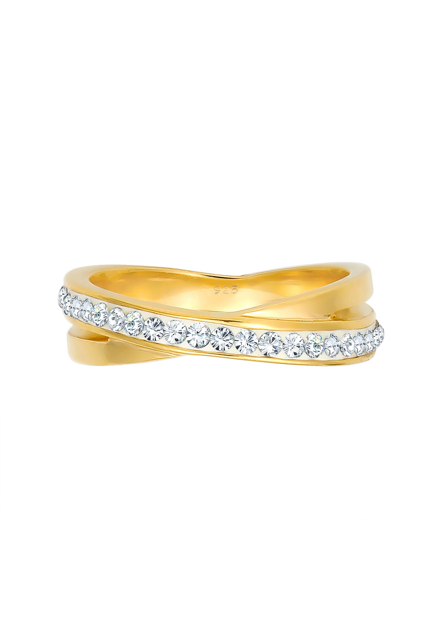 Elli Femme d'Emballage Élégant avec Cristaux en Argent Sterling 925