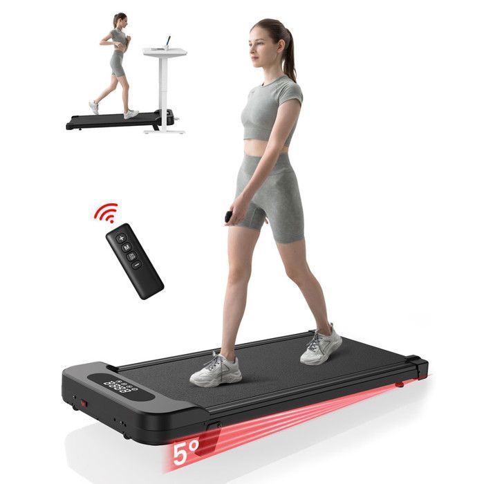 Tapis roulant 4 in 1 - Tapis roulant Dskeuzeew con inclinazione del 5% - Velocità regolabile da 1 a 8 km/h - Superficie di appoggio 39 x 94 cm - Portata massima 130 kg