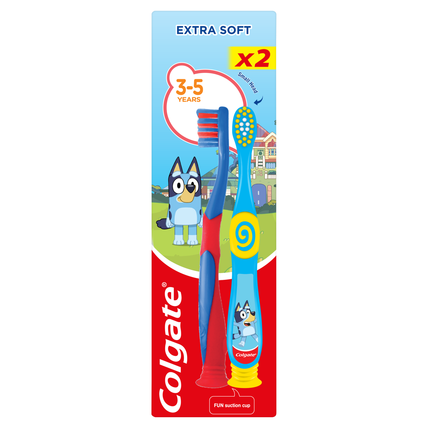 Cepillo de dientes Colgate para niños de 2 a 6 años, extra suave, 2 unidades