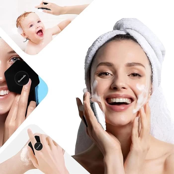 2 cepillos faciales exfoliantes y limpiadores - Para mujeres y hombres - Cuerpo y rostro - Piel sensible - Antibacteriano