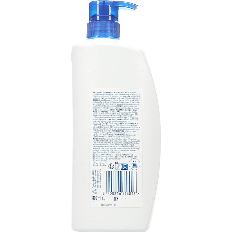 H&S H&S schampo 800 ml Classic Clean