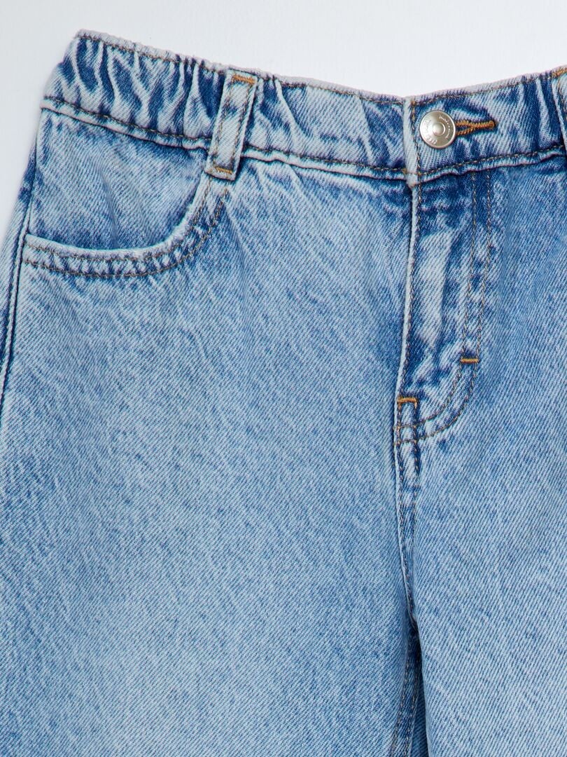 Calça jeans reta de corte regular - AZUL