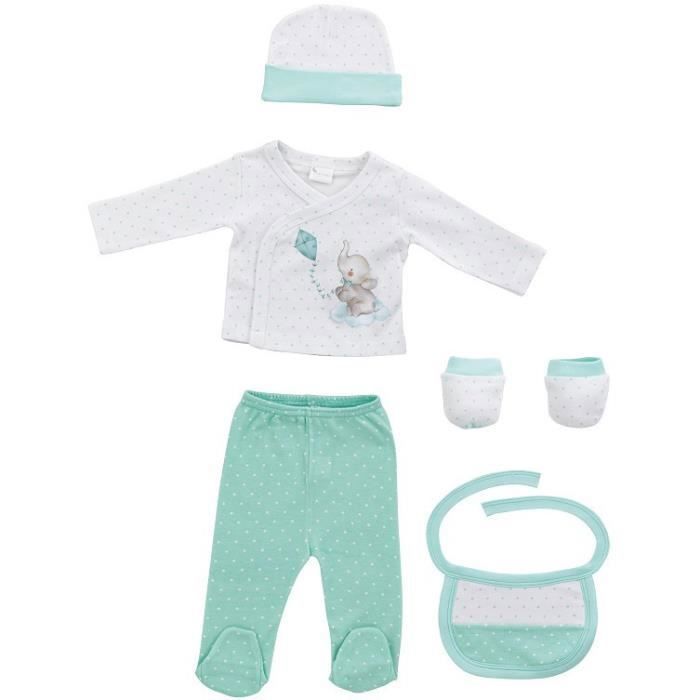 Roupa de bebê - INTERBABY - Olifant - 100% algodão - Menta - Unissex