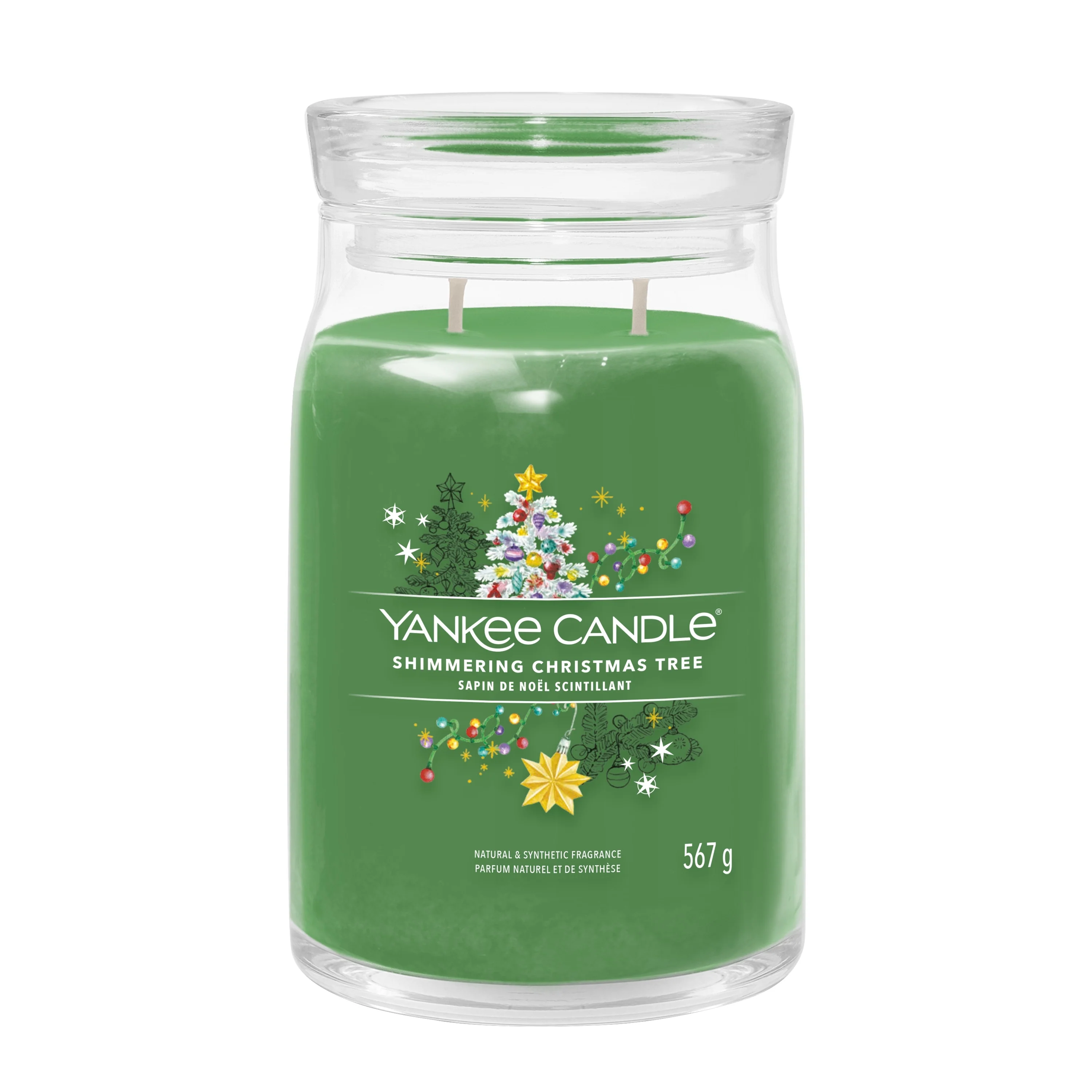 Signature Jar Candles Shimmering Christmas Tree - Candela Profumata
