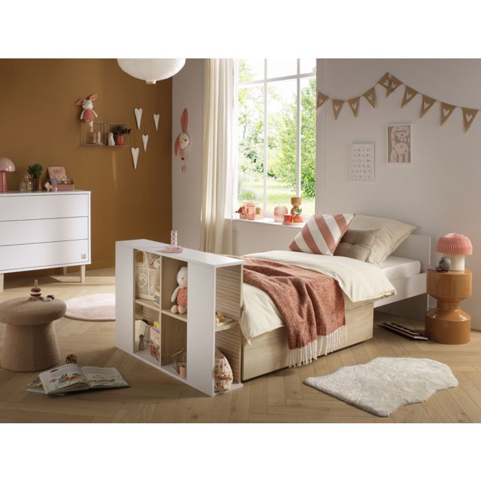 Chambre bébé, Lit 120x60 évolutif et Commode à langer 3 tiroirs - PALOMA