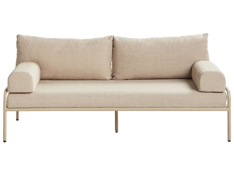 Sofa ogrodowa kanapa 2-osobowa beżowa