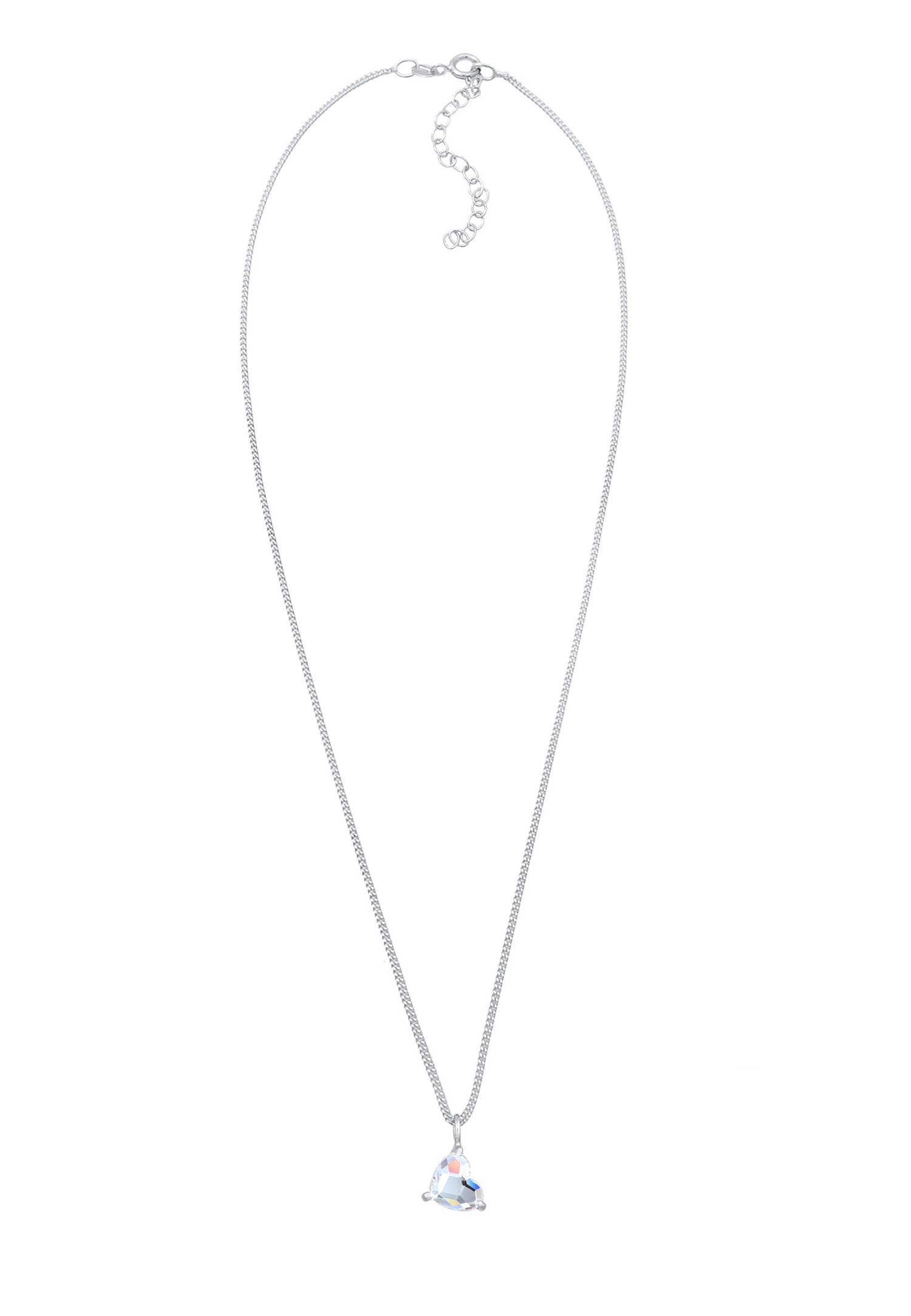 Elli Femme Pendentif Cœur Amour Romantique avec cristaux en argent sterling 925