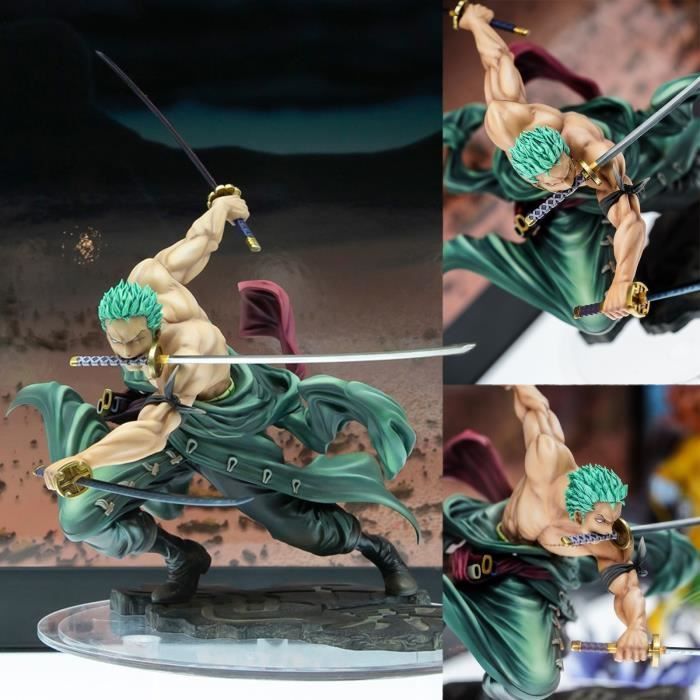 One Piece Zoro beeldjescollectie 3000 stuks - Japans PVC speelgoed 21 cm - Gemengd groen