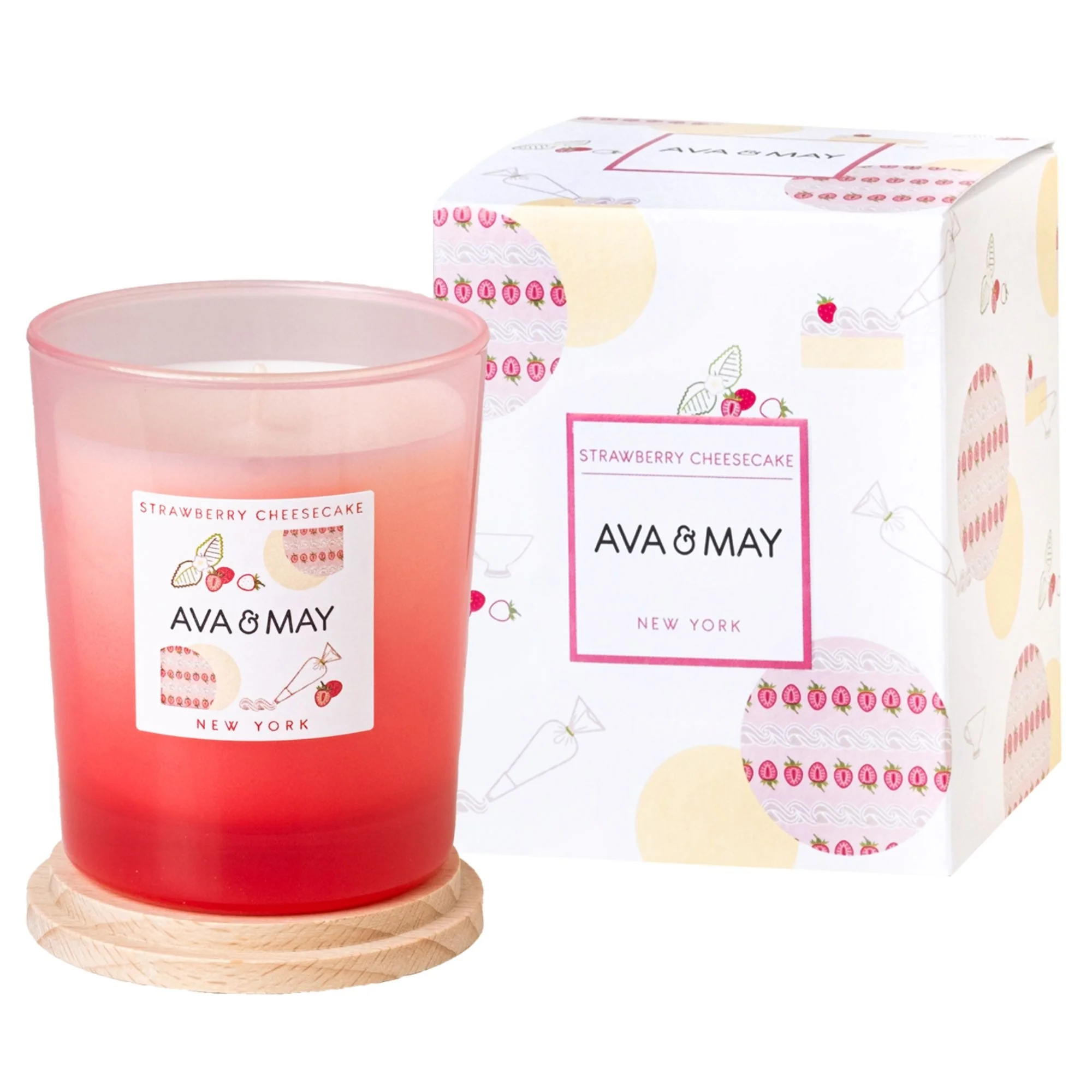Candele Cheesecake alla fragola - Candela Profumata