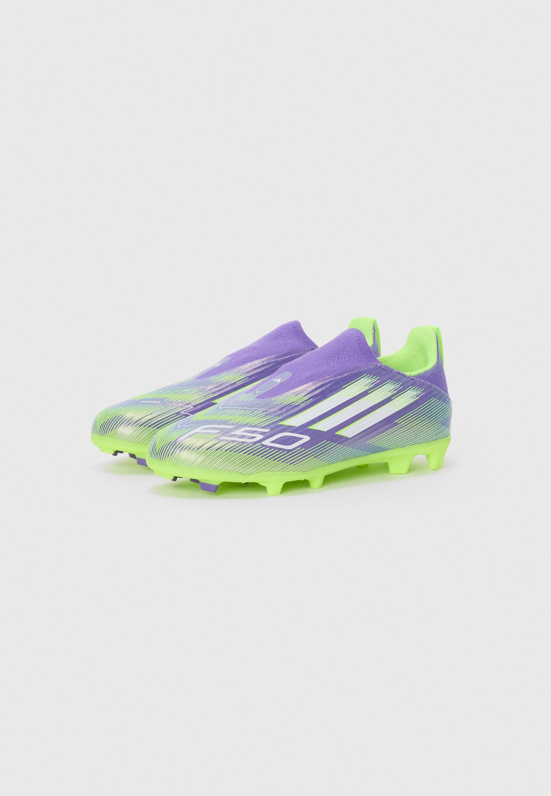 adidas Performance F50 LEAGUE UNISEX - Fotballsko for fast underlag - purple rush/white/lucid lemon