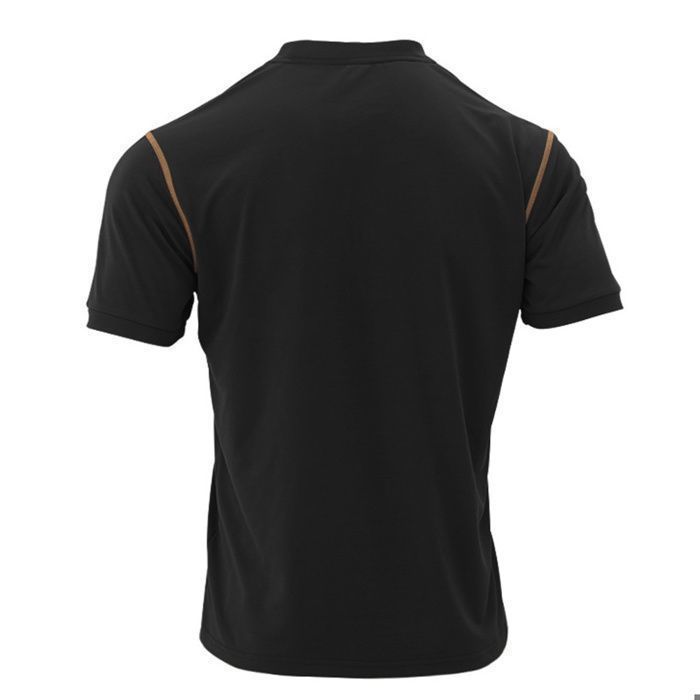 Men's Polo Shirt, Casual Men's Summer Button-Front Polo Shirt, Men's Short Sleeve Sport Regular Fit Polo Shirt - Black