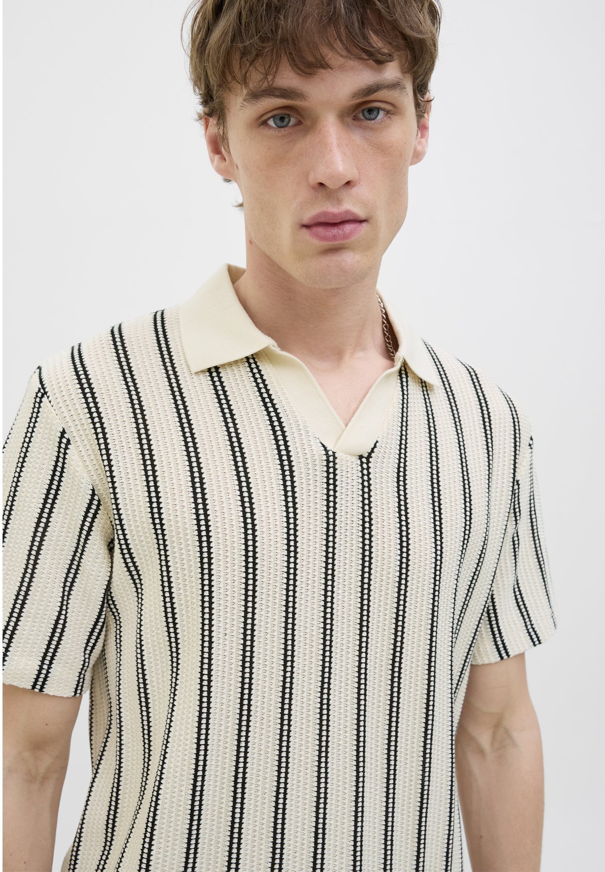 Jack & Jones JPRBLUHARRY SPLIT NECK - Poloshirt - cloud dancer