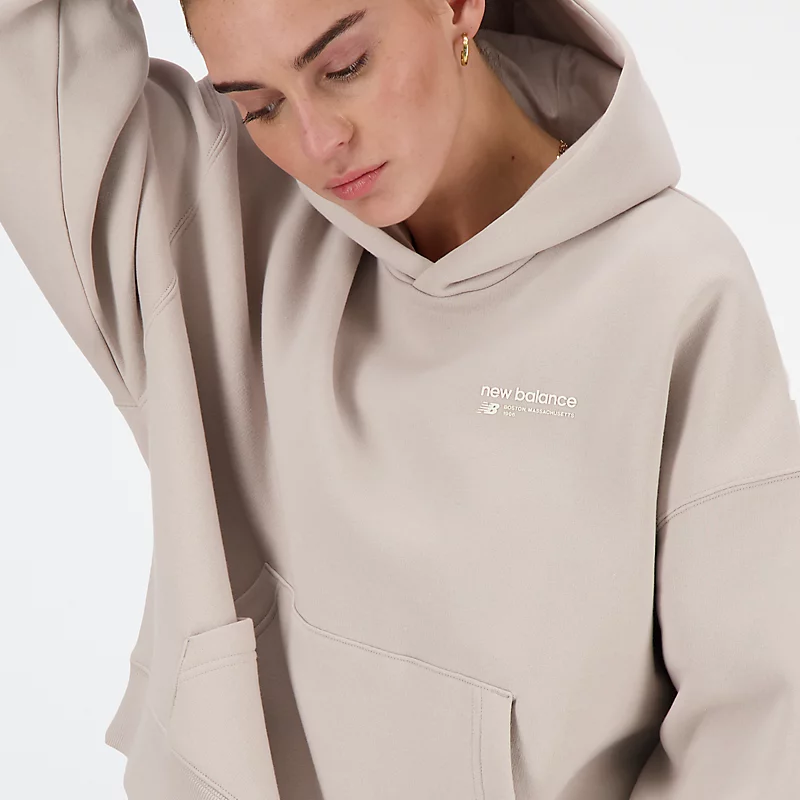 Damska bluza z kapturem z polaru Linear Heritage Brushed Back – MOONROCK