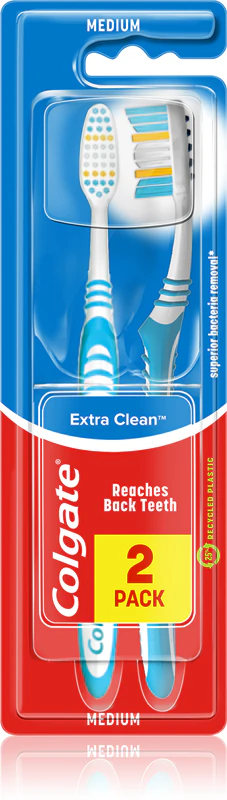 Zubné kefky Colgate Extra Clean strednej veľkosti