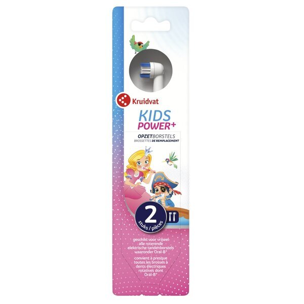 „Kruidvat Kids Power+“ minkštos šepetėlių galvutės<br>2 vnt.