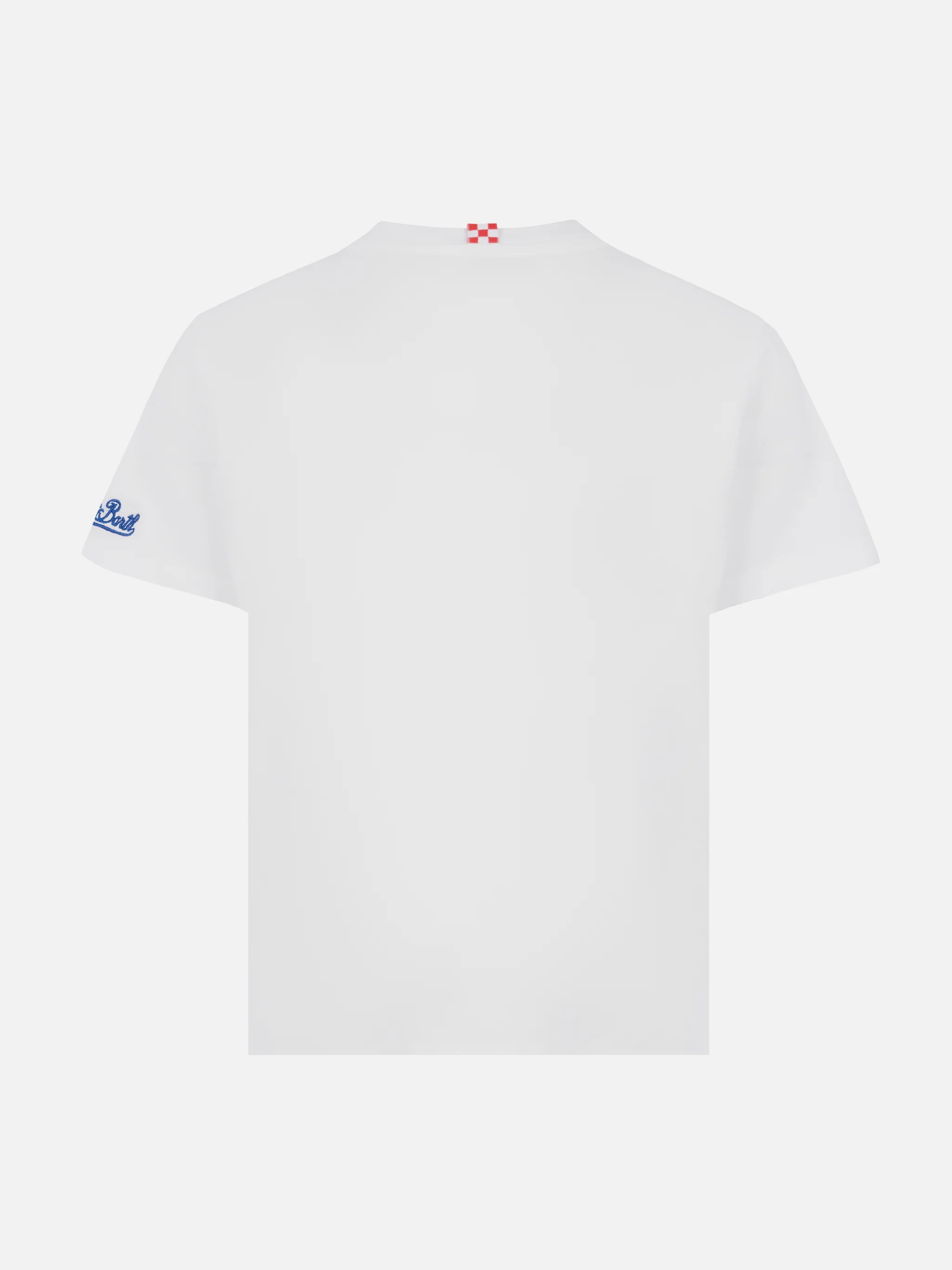 T-shirt in cotone con ricamo Run out with me