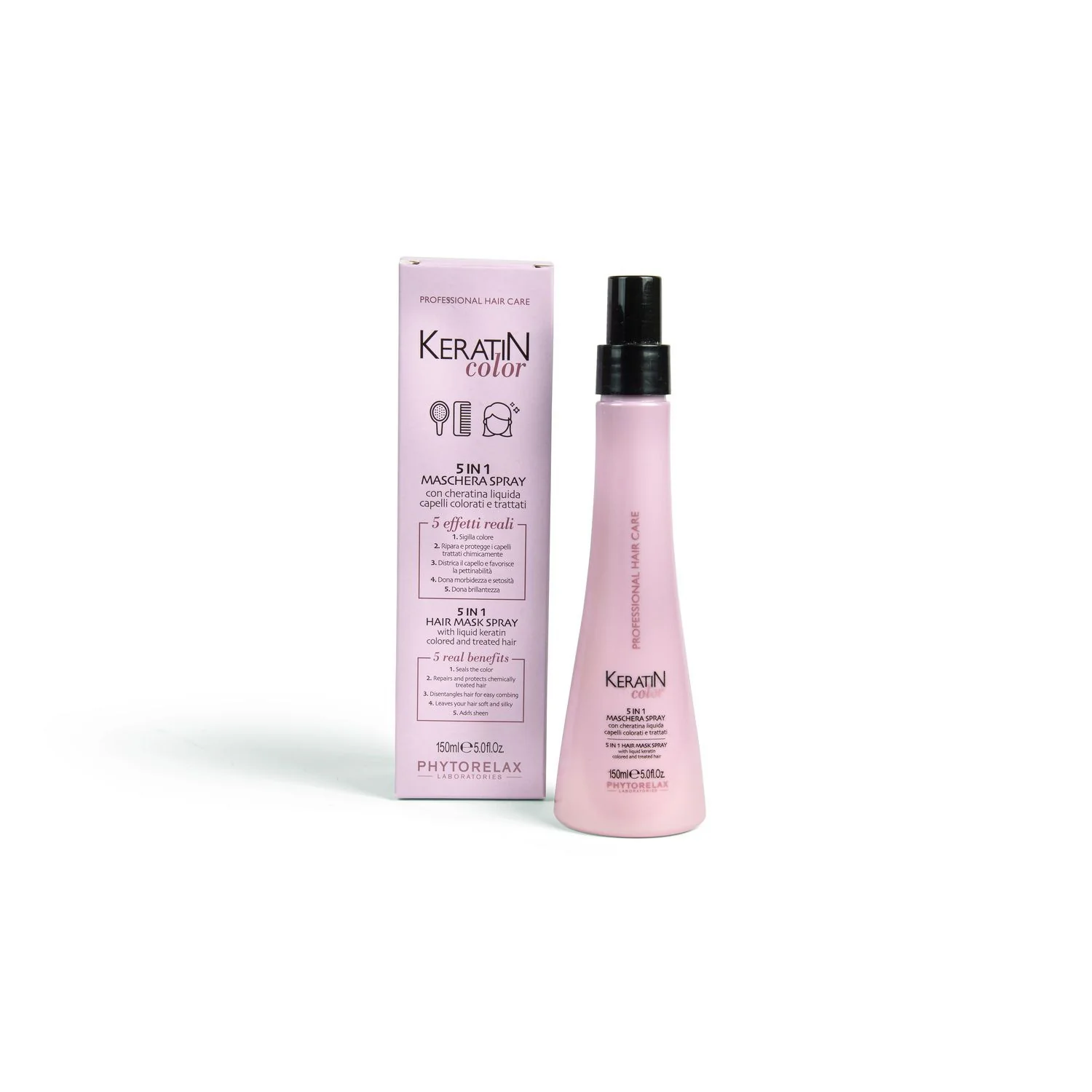Keratin Color 5 in 1 Maschera Spray - Maschera Protezione Colore Capelli, Spray Capelli