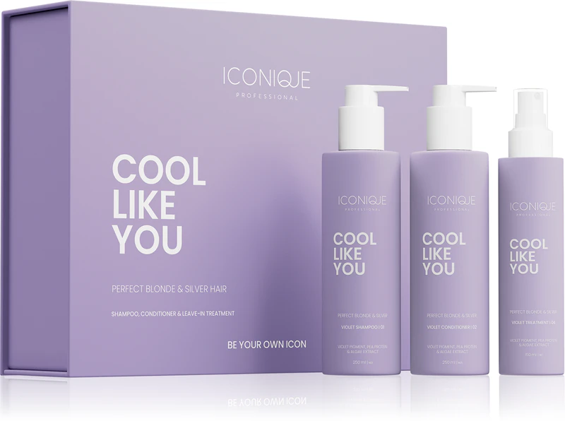 ICONIQUE Professional COOL LIKE YOU Conjunto Loiro Perfeito e Violeta Prateado neutralizando tons amarelados
