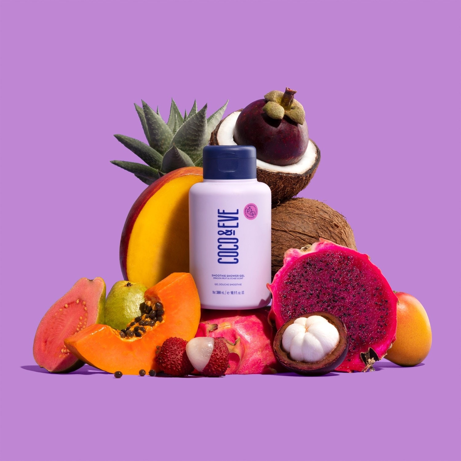 Coco & Eve Glow Figure Smoothie Shower Gel - Lychee & Dragonfruit