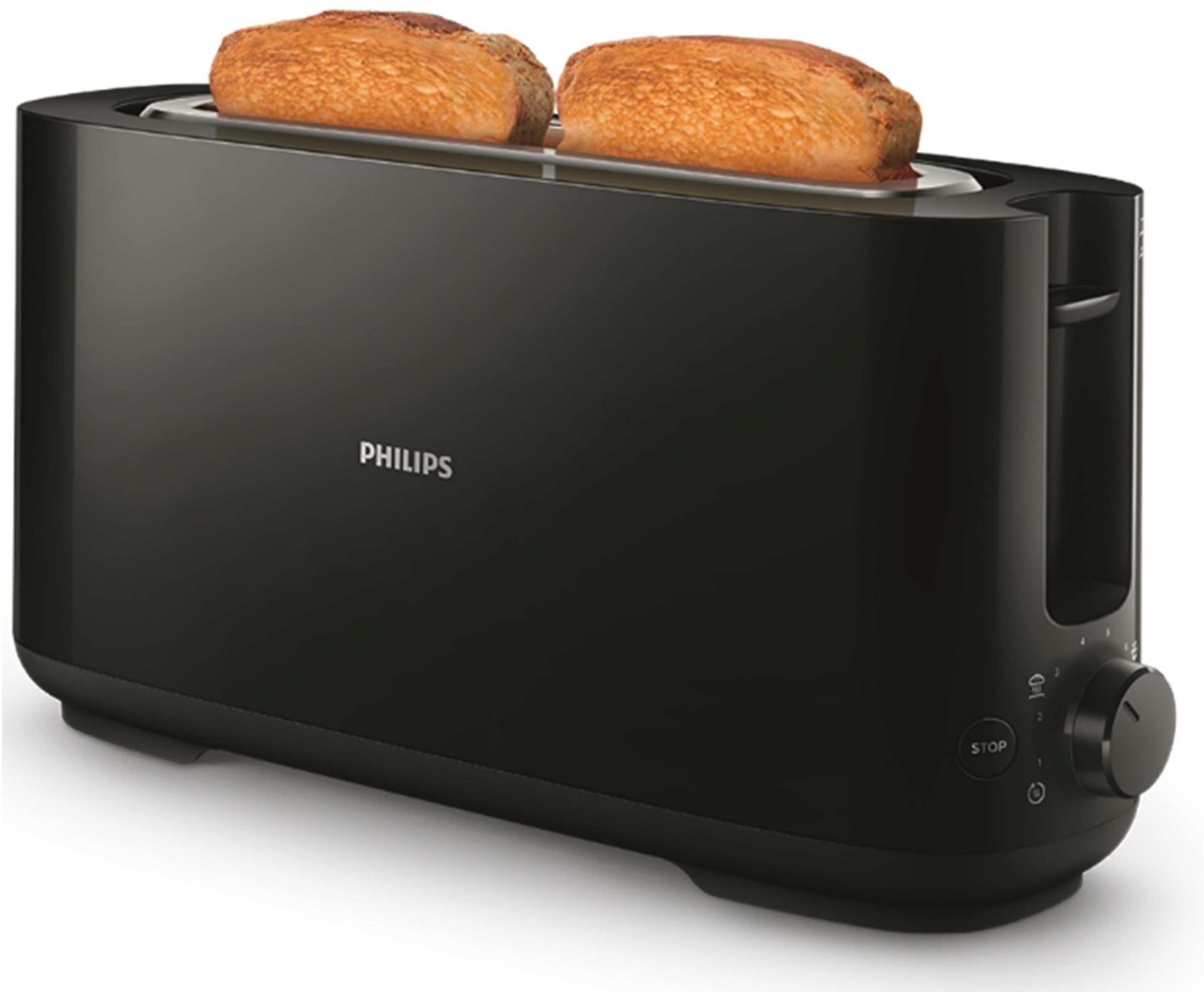 Tostadora - PHILIPS - HD2590/90 - Colección Desayuno Diario - 1 ranura larga - 830W - Negra