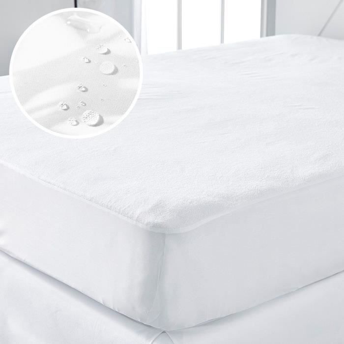 Protège matelas imperméable - TODAY - Essential - 140x190 cm - Blanc - Synthétique