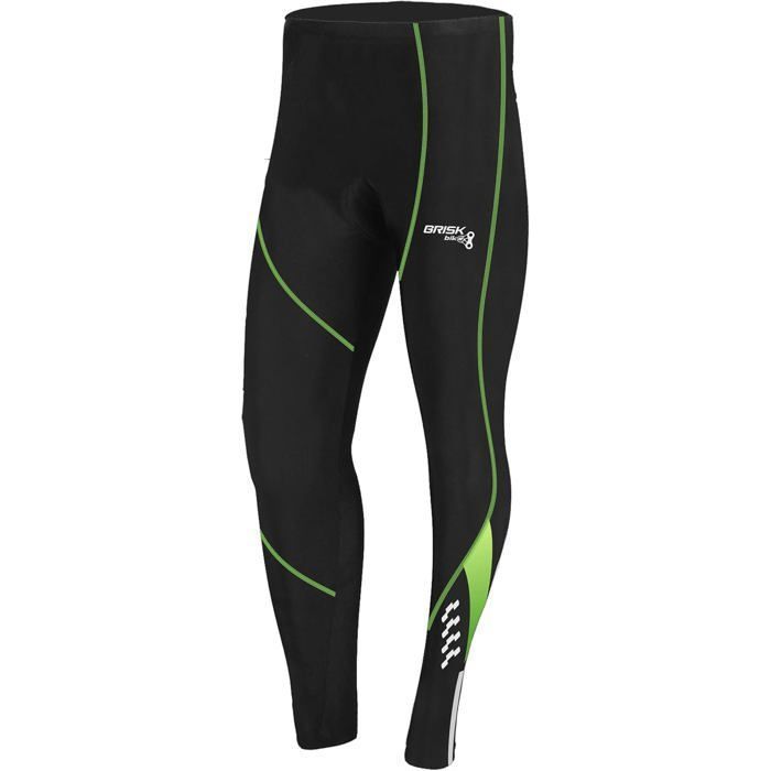 Cycling pants - BRISK BIKE - Model 2 - Integrated comfort padding - Green - Breathable