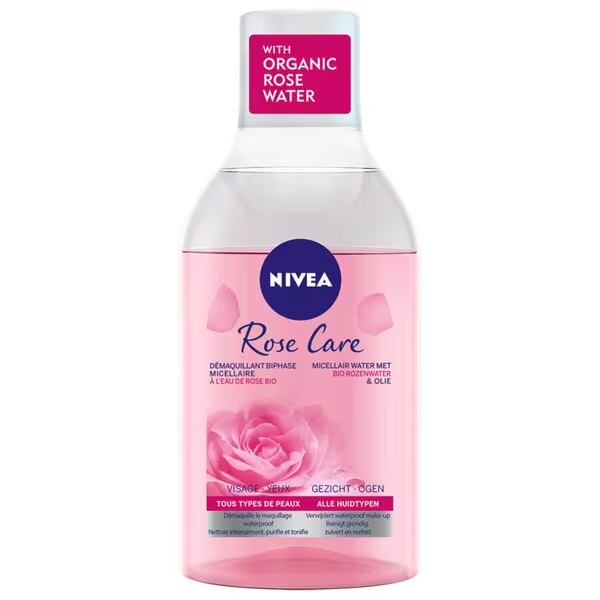 NIVEA Rose Care micelārais rožūdens ar eļļu<br>400ml - Visiem ādas tipiem