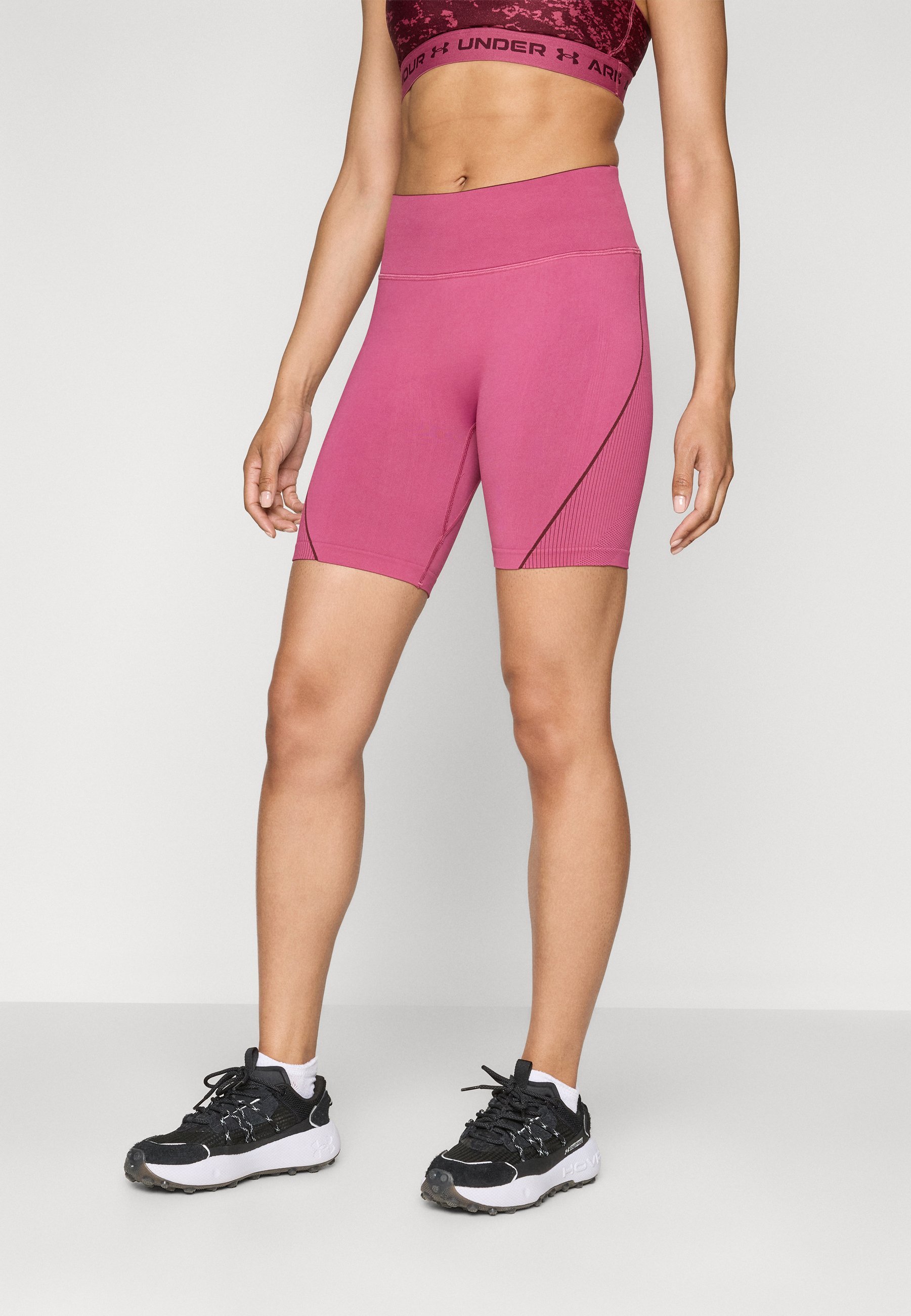 Leggings Under Armour VANISH SEAMLESS SHORT - colore fucsia/bordeaux scuro