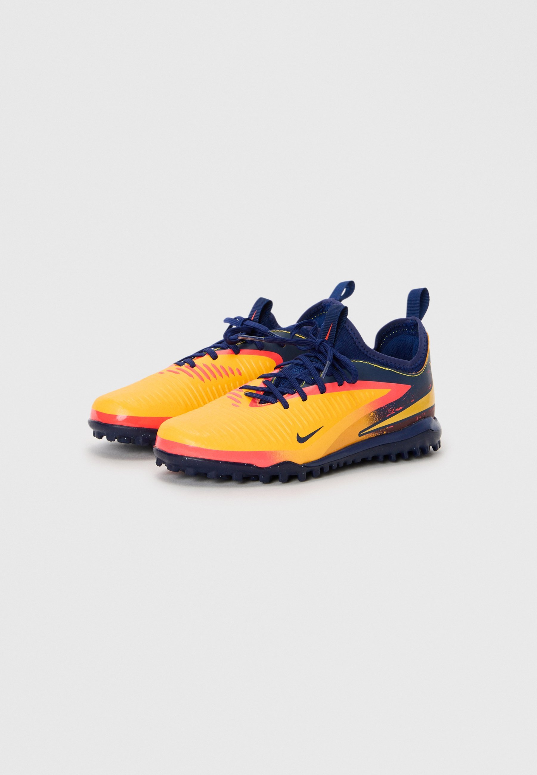 Nike Performance PHANTOM LOW UNISEX - Voetbalschoenen voor kunstgras - laser oranje/citroen venijn/blauw void