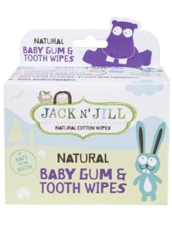 Jack'N'Jill Naturalne Chusteczki do mycia dziąseł niemowląt 25 szt.