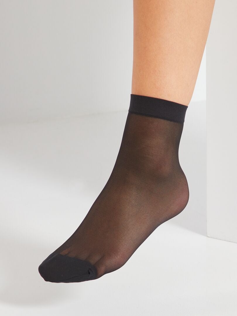 Calcetines transparentes 'DIM' - 20D - Negro