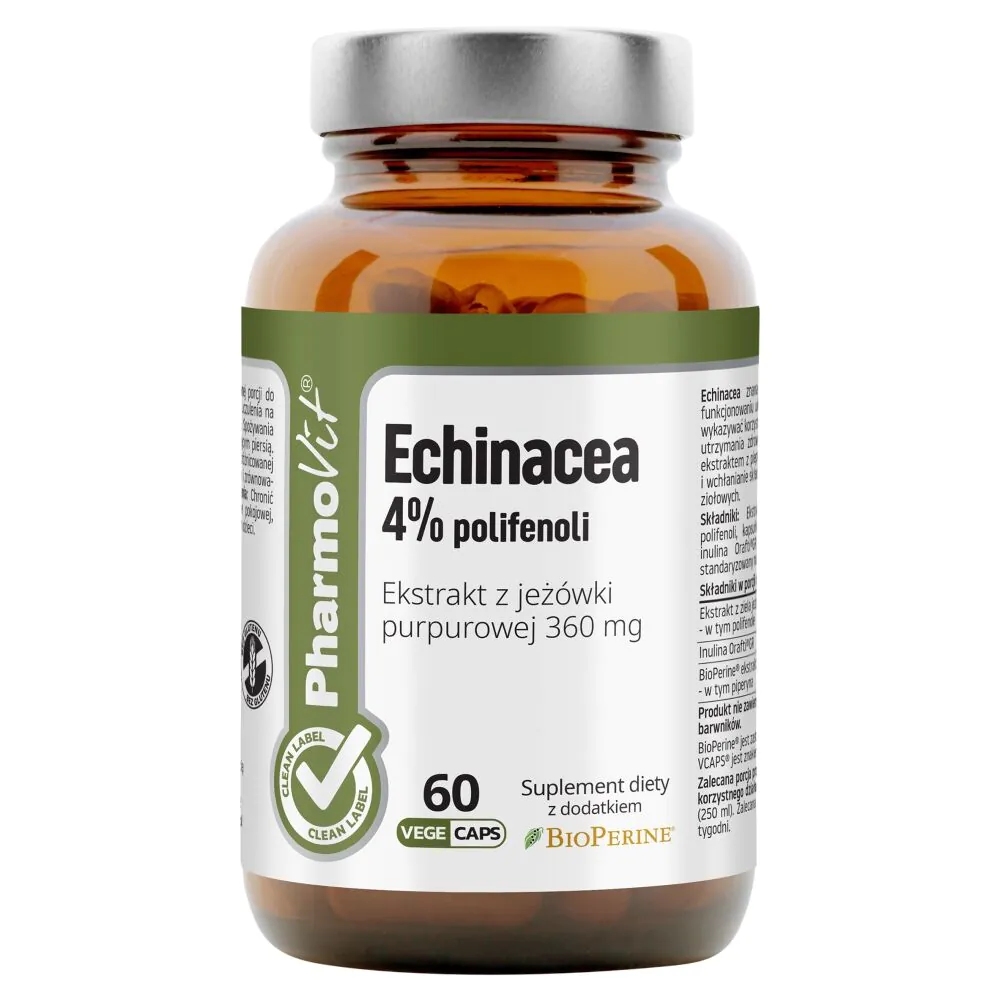 PharmoVit Clean Label Echinacea 4% Polifenoli Kapsułki