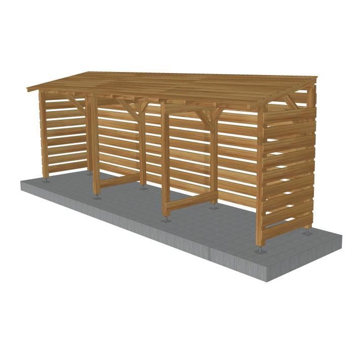 Kit Buches 6m - Couvert - Cl3 Marron - Jardinatoire