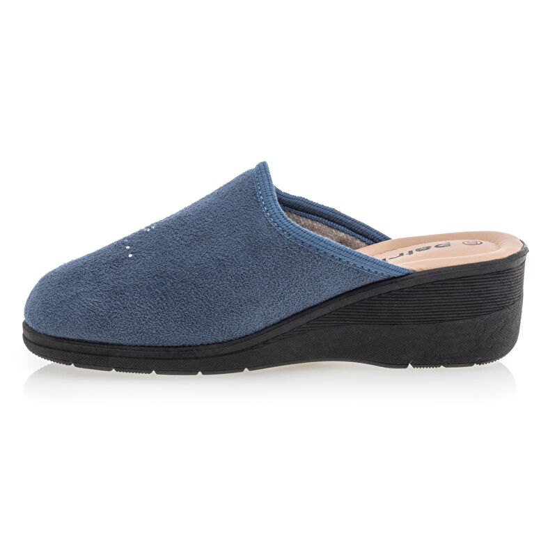 Blaue Damenpantoffeln