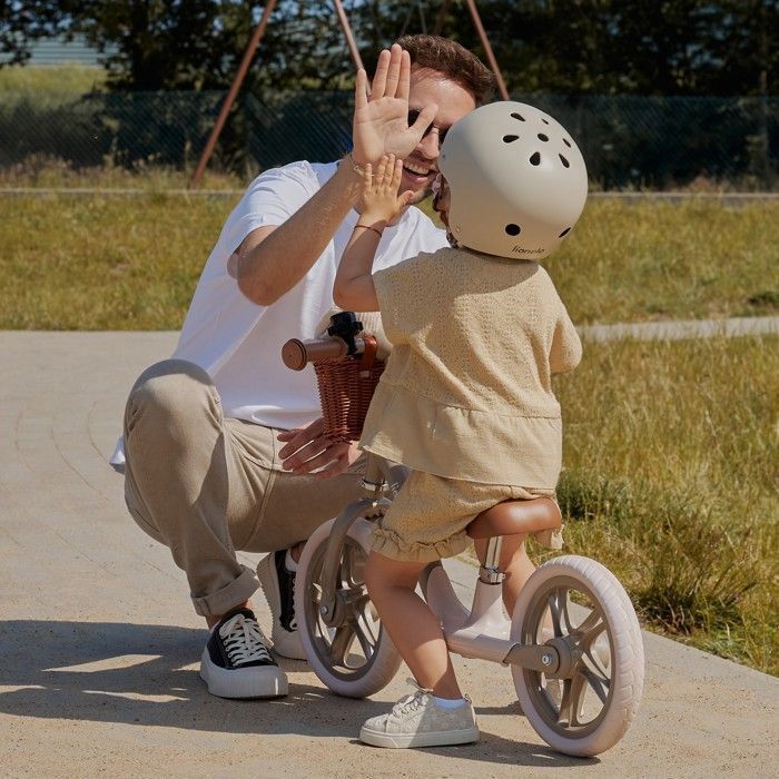 Casque vélo enfant LIONELO - 50-56 cm - Possibilité de décoration - Matériaux absorbant les chocs - Intertek - Beige