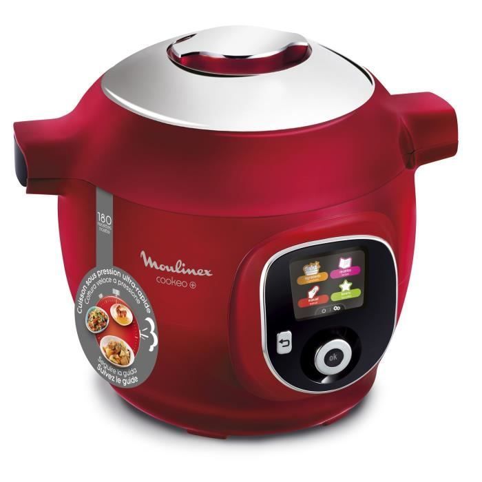 MOULINEX CE85B510 COOKEO+ Smart Multicooker 6L - 180 voorgeprogrammeerde recepten - 1600W - 6 kookstanden - Rood