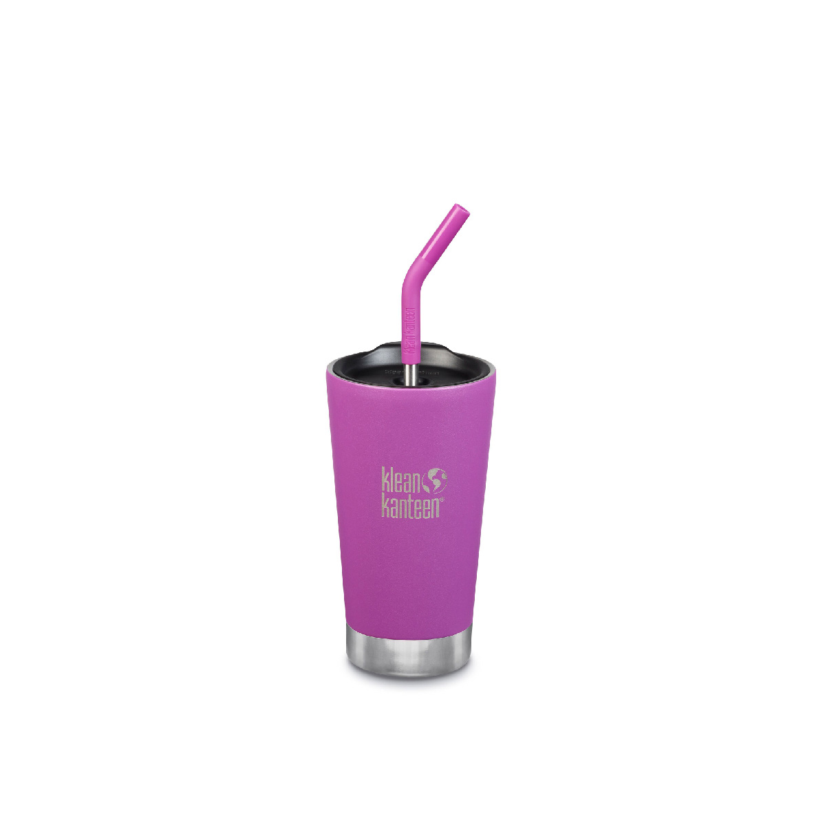 Gobelet isotherme Klean Kanteen 473 ml (16 oz) en verre avec couvercle à paille