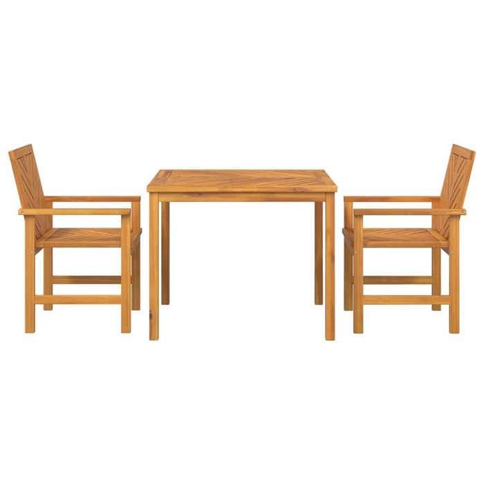 STAR SALE® Juego de mesa y sillas de jardín (3 piezas) - Resistente a los rayos UV - Marrón 90x90x74 cm T1