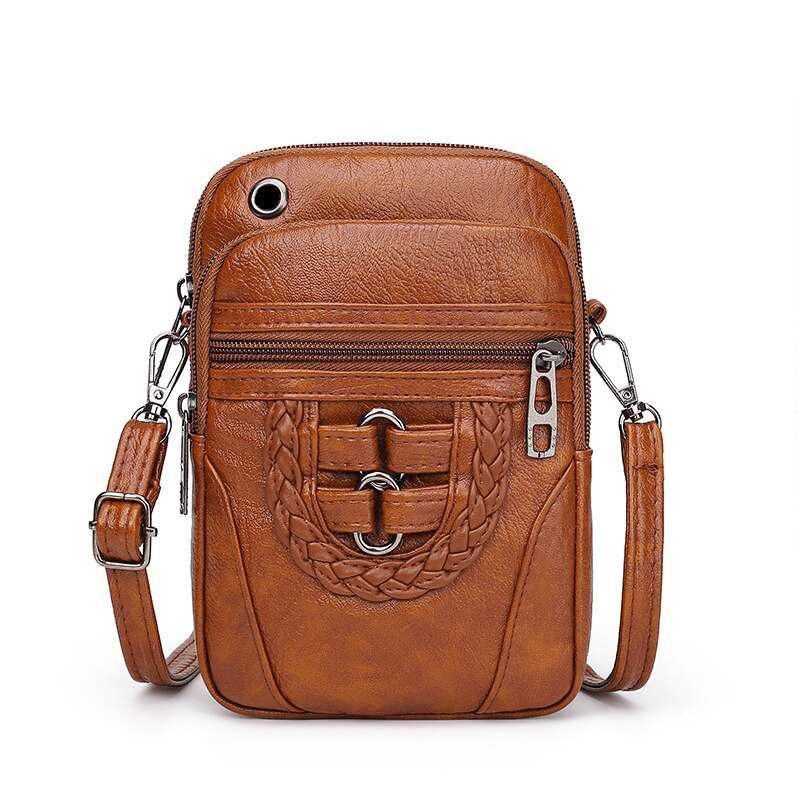 Sacs en cuir tendance pour femmes 2021, sac bandoulière rétro, sac messager à texture sauvage pour l'été, sac pour téléphone portable
