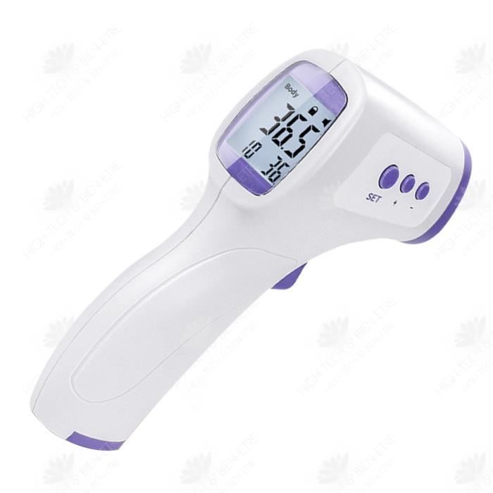Termómetro de frente HTBE®, termómetro infrarrojo sin contacto, termómetro electrónico de precisión, termómetro para el cuerpo humano.