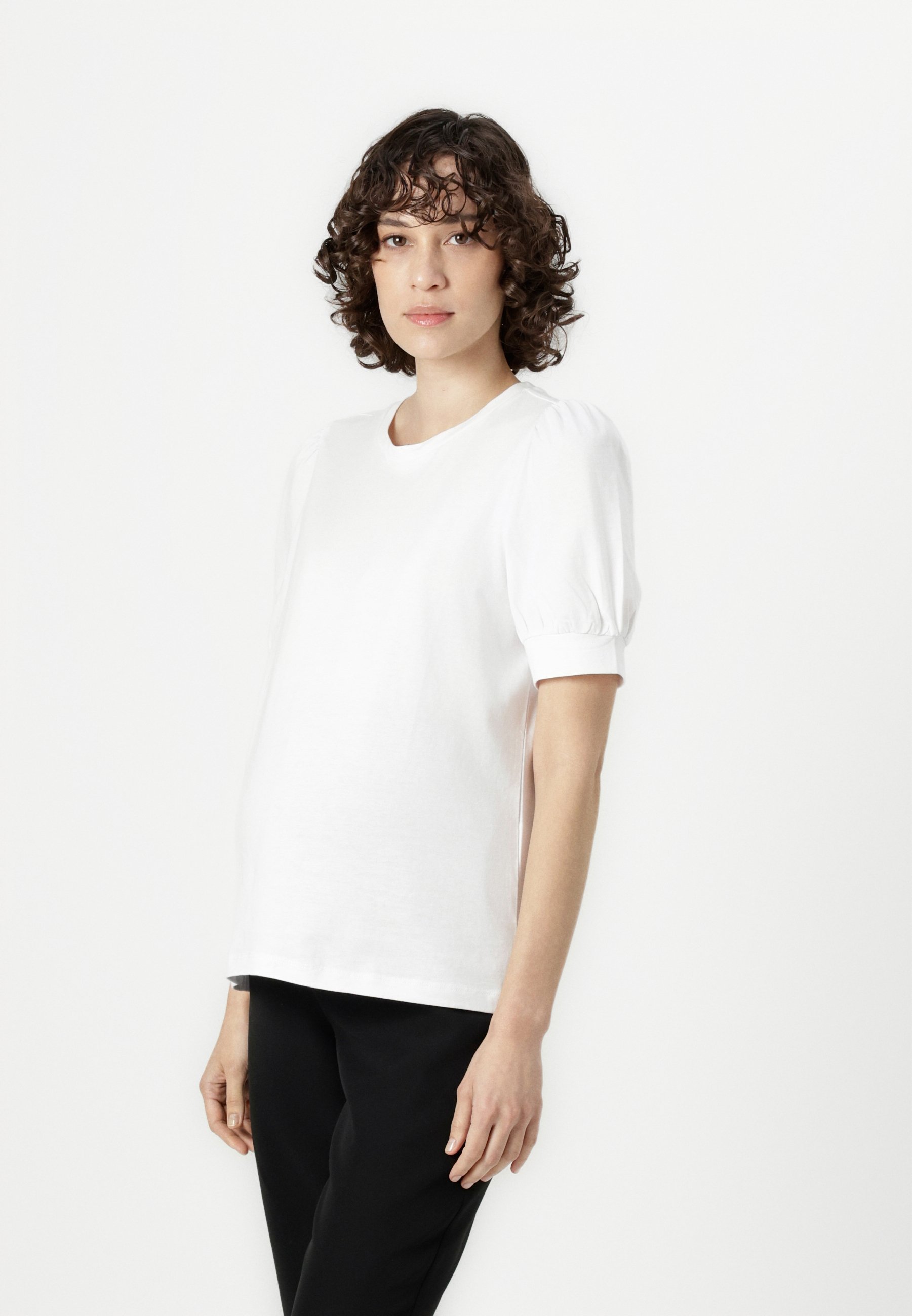 Vero Moda Maternity VMMKERRY O NECK - Μπλούζα με λαιμόκοψη - φωτεινό λευκό