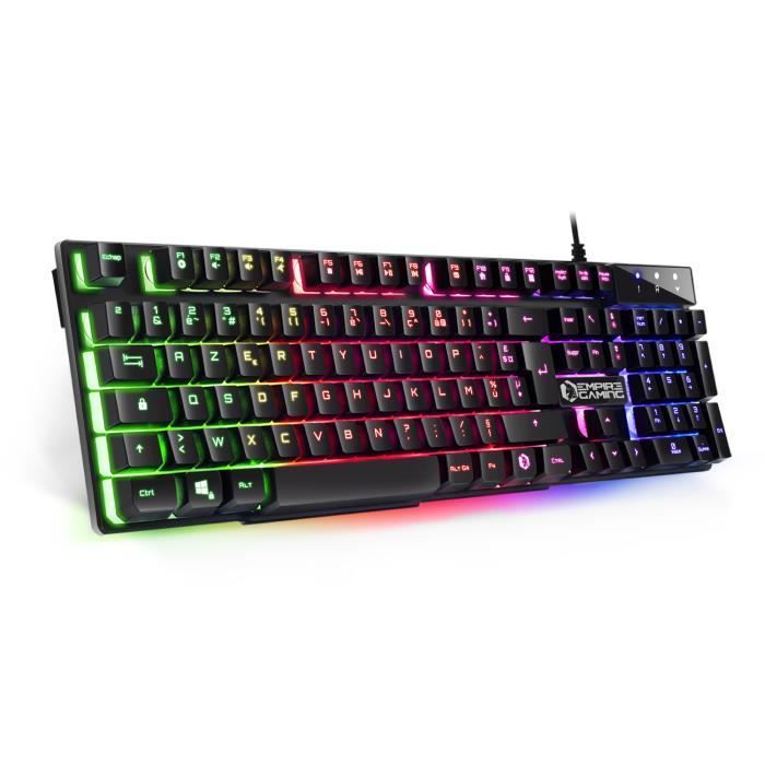 Tastiera da gioco - EMPIRE GAMING - K300 - AZERTY - Retroilluminazione LED RGB - Anti-Ghosting - 105 tasti