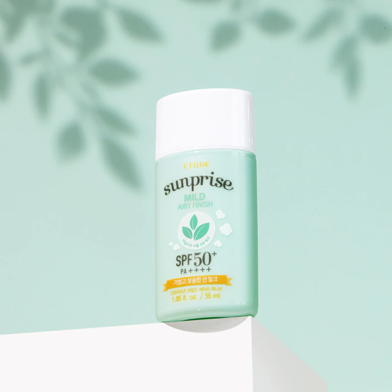 Fluido Protetor Facial Mineral ETUDE Sunprise com Acabamento Suave e Leve FPS 50+