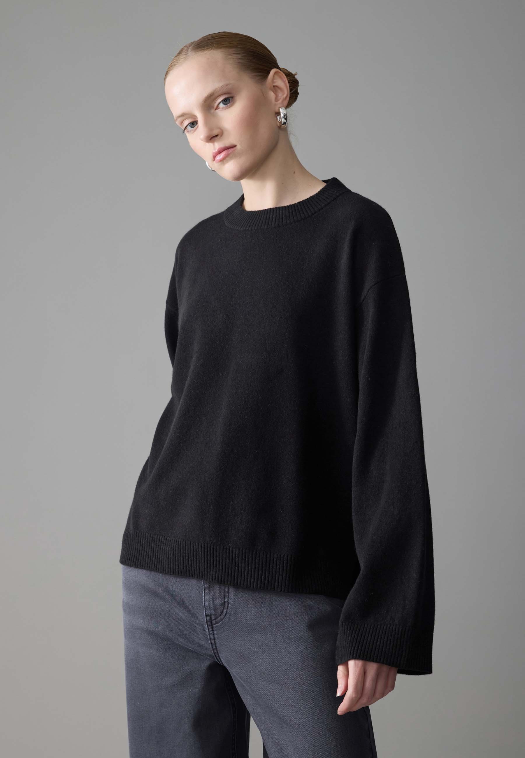 Pull Zign Studio en maille laine et cachemire mélangés - Noir