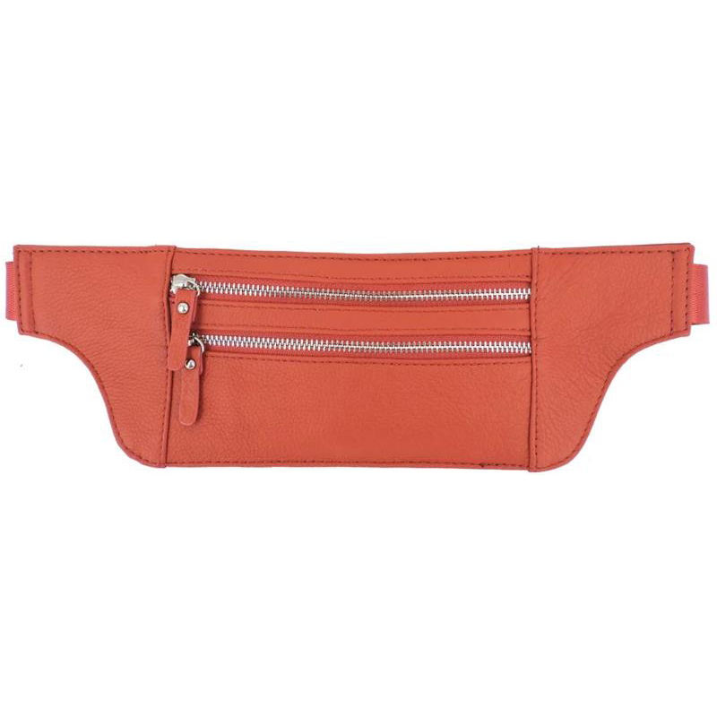 Sac banane en cuir véritable, pochette de ceinture avec poches de rangement et porte-téléphone
