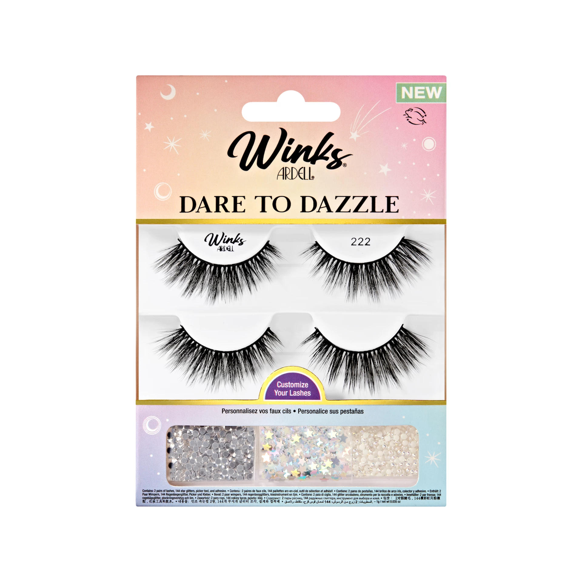Gene false Winks Dare to Dazzle 222 Diamante și Perle - Ardell